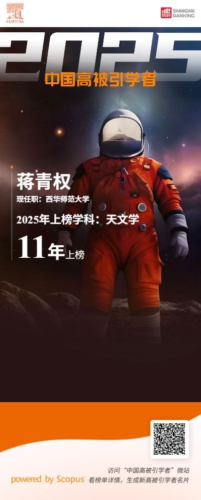 学会理事长蒋青权教授入选2025年度“中国高被引学者”榜单